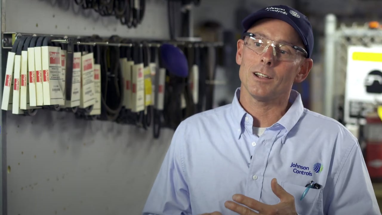 HVAC employee talking about their job on a recruitment video